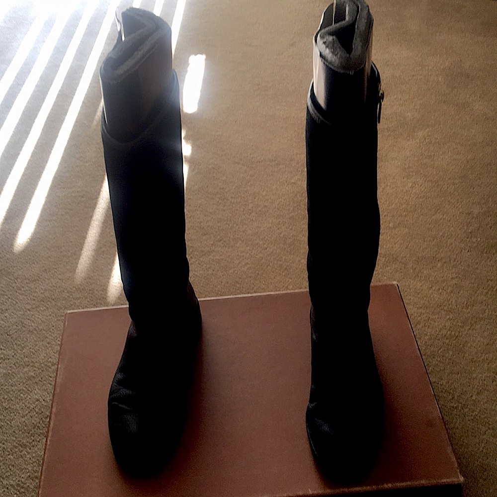 Coach leather and shearling boots